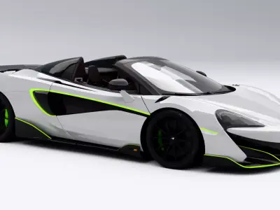 McLaren 600LT Spider Low-poly 3D model