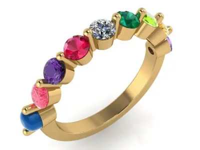 Round Cut Band Ring 3316 Free 3D print model