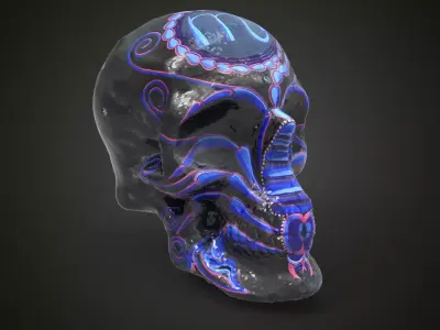 Scorpius scull Low-poly 3D model