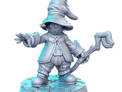 Wizard 4 Low-poly 3D model