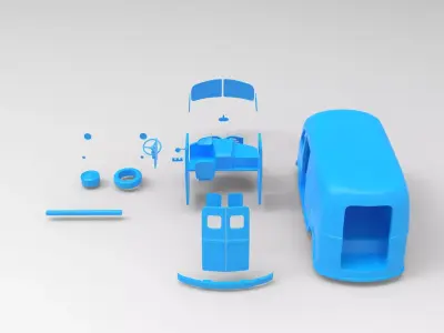 1950 Metro Van International 3D print model
