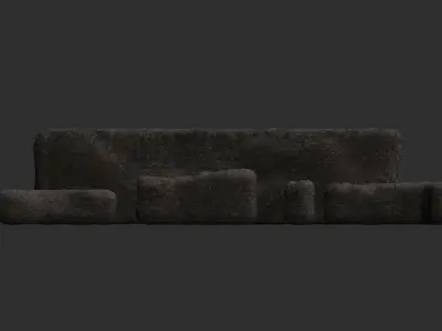 Cave Walls 4 - Base Free low-poly 3D model