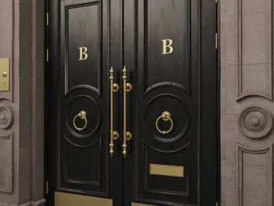  Entrance classic door 09  3D model