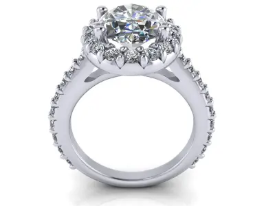 Pav Oval Wedding Ring  3D print model