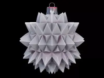 Geometric Starburst Christmas Ornament 3D print model