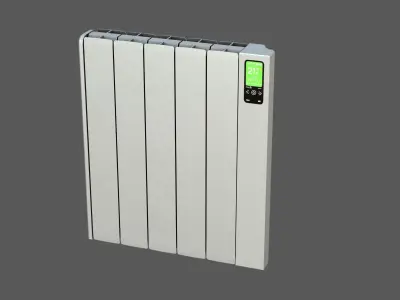 Electric heater Low-poly 3D model