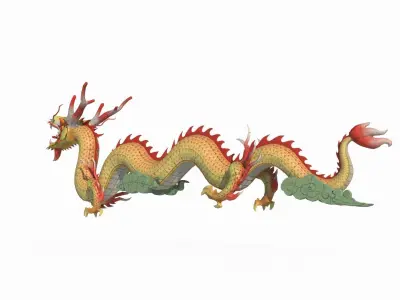 Ancient Asian dragon lantern 3D model