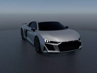 Audi R8 3d low-poly Model Low-poly 3D model