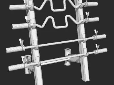 Barbell Rack  3D model