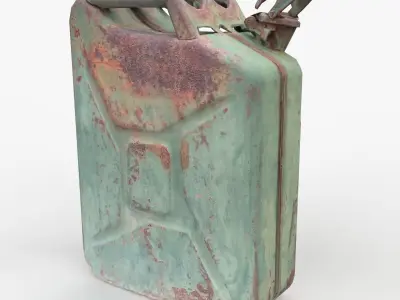 Old Fuel Canister Low-poly 3D model