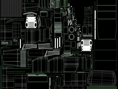 truck jeep Low-poly 3D model