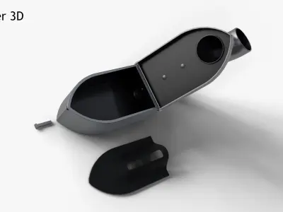 Charcoal Clothes Iron Low-poly 3D model