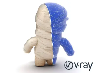 Cute Mummy Toy Wrapped in Bandages model pack Low-poly 3D model