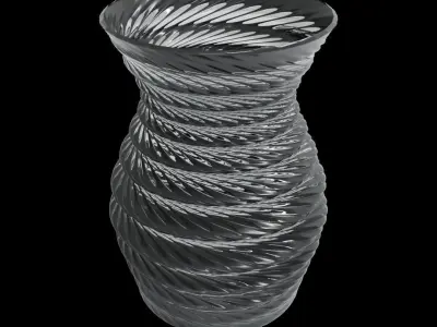 Red Spiral Vase 3D model