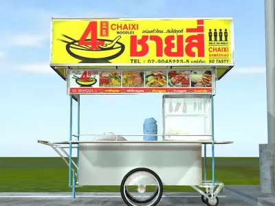 The most delicious noodle restaurant in Thailand 3D model