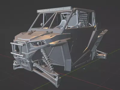 utv 3d model Low-poly 3D model