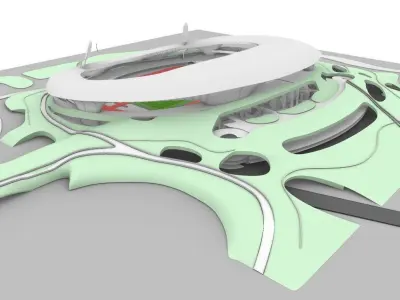 Quzhuo Stadium 3D model