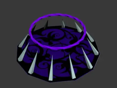 Magic Portal with animation Low-poly 3D model