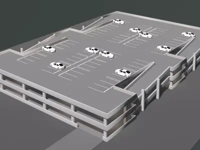 Parking garage building 25-17 3D model