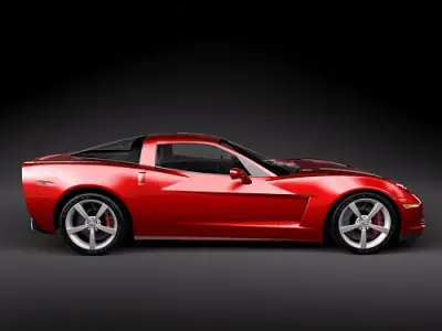 Chevrolet Corvette ZR1 mid-poly 3D model