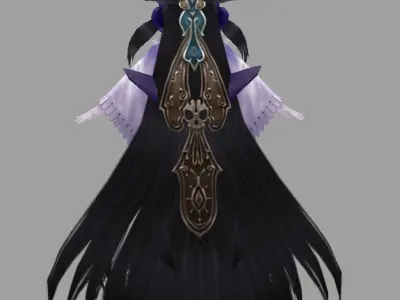 Angel final fantasy xiv character art Low-poly 3D model