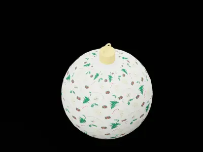 Christmas Ball  Low-poly 3D model