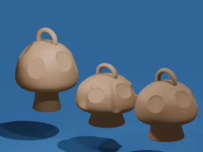Mushroom Ornament Holiday Decoration STL Printable 3D print model