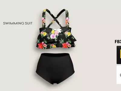 Swimming Suit Marvelous Designer 3D model