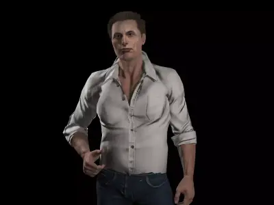 Elon Musk Low-poly 3D model