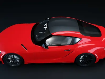 Toyota Supra With Interior  3D model