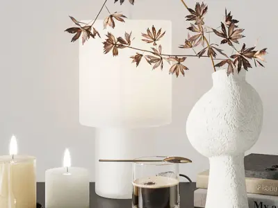 Autumn decorative set 3D model