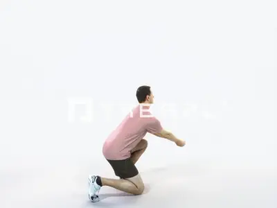 Romance 03I Volleyball Digging Sports Man Low-poly 3D model