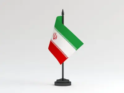 Table Flag Iran 3D model