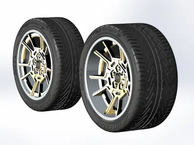 Custom wheels Foose Wheels Pantera for your scale model 3D print model