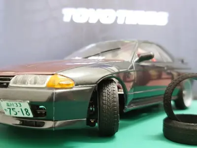 22mm Threaded Drift Tires for 28th and 24th scale RC 3D print model