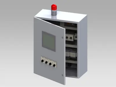 Caixa de Controle  Composteira Low-poly 3D model