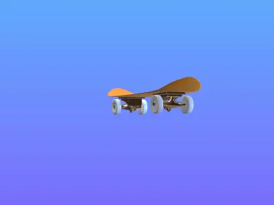Low poly Scateboard Low-poly 3D model