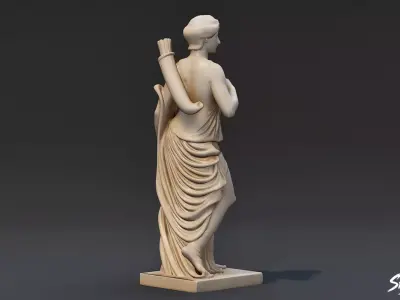 Artemis Statue Low-poly 3D model