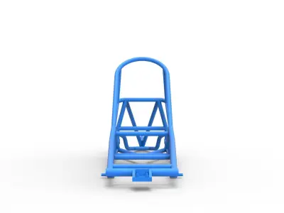 Frame of old school Front engine dragster V6 Scale 1 to 25 3D print model