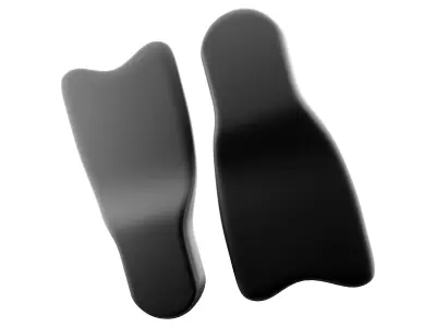 3d  yellow and black flippers cartoon icon 3D model