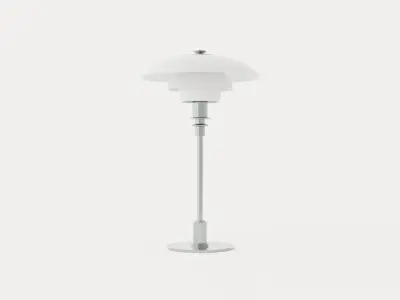 PH Table lamp - chrome-plated Low-poly 3D model