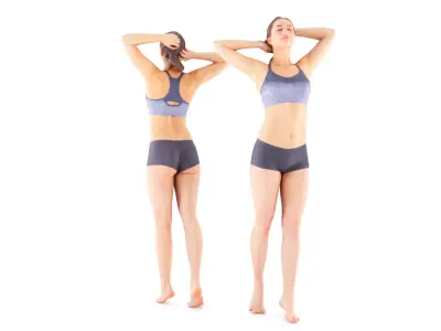 Female sport 22 Low-poly 3D model