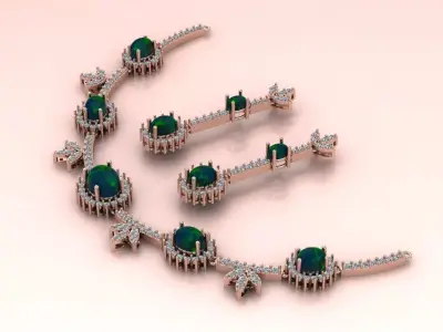 Verdant Halo Half-set jewelry 3D model - for her 3D print model