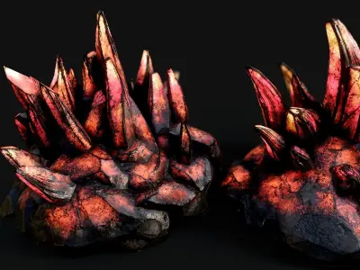 Crystal Metal Free low-poly 3D model