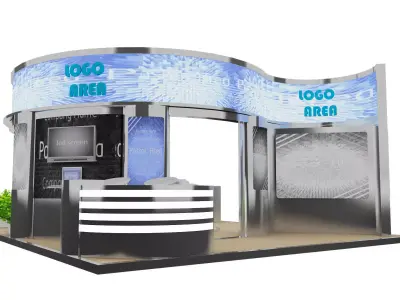  Booth Exhibition Stand a18  3D model