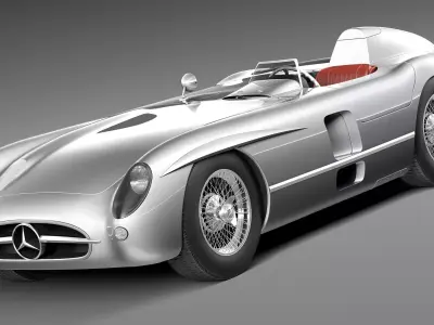 Mercedes-Benz 300 SLR 1955 spider 3D model