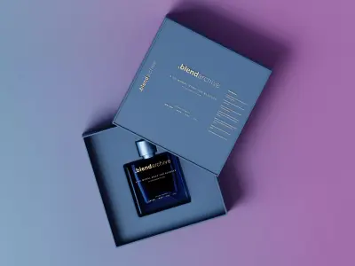 Luxury Perfume with Box 3D Model Low-poly 3D model