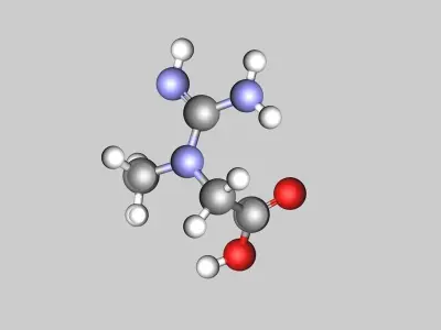 Creatine molecule 3D model