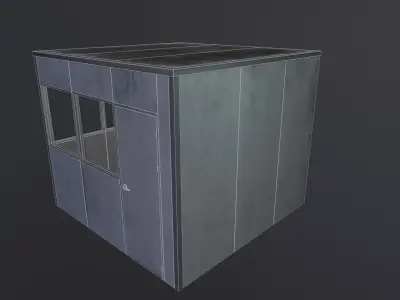 Industrial modular office Low-poly 3D model
