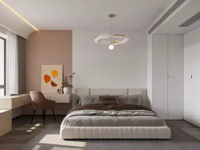 Modern living room dining room interior scenes 418 3D model